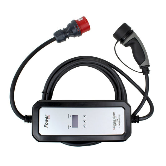 Chargeur portable voiture électrique réglable - Ratio PowerBox - type 2 - prise CEE - 22 kW - Triphasé - 6-32A