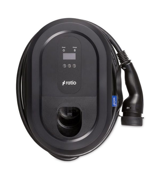 Borne de recharge Ratio Solid 22 kW – Triphasé 32A – Câble Type 2 (5 m)